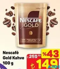 NESCAFE GOLD KAHVE 100 G fiyat ve kampanya bilgisi